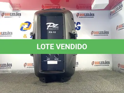 LOTE 048 - 01 CAIXA DE SOM PRO ÁUDIO PX12. (NOVO) (NO ESTADO) ATENÇÃO! FAZER A VISITAÇÃO ANTES DE ARREMATAR, NÃO SABEMOS SE FUNCIONA. LEILÃO NÃO TEM GARANTIA E NEM DEVOLUÇÃO, SUJEITO A POSSÍVEIS AVARIAS VISÍVEIS/OCULTAS E/OU AUSÊNCIA DE COMPONENTES.