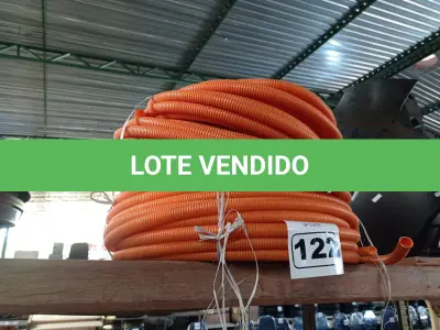 LOTE 122 - 02 ROLOS DE MANGUEIRA CORRUGADA CONDUITE NA COR LARANJA. (NO ESTADO) ATENÇÃO! FAZER A VISITAÇÃO ANTES DE ARREMATAR, NÃO SABEMOS SE FUNCIONA. LEILÃO NÃO TEM GARANTIA E NEM DEVOLUÇÃO, SUJEITO A POSSÍVEIS AVARIAS VISÍVEIS/OCULTAS E/OU AUSÊNCIA DE COMPONENTES.