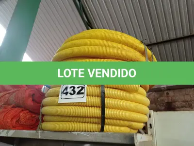 LOTE 432 - 02 ROLOS DE MANGUEIRA CORRUGADA. (NO ESTADO) ATENÇÃO! FAZER A VISITAÇÃO ANTES DE ARREMATAR, NÃO SABEMOS SE FUNCIONA. LEILÃO NÃO TEM GARANTIA E NEM DEVOLUÇÃO, SUJEITO A POSSÍVEIS AVARIAS VISÍVEIS/OCULTAS E/OU AUSÊNCIA DE COMPONENTES.
