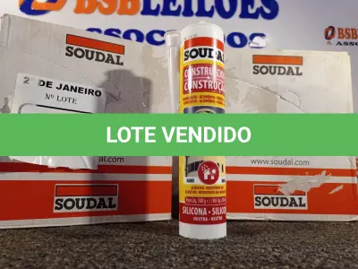 LOTE 136 - 02 CAIXAS DE SILICONE NEUTRO CONSTRUÇÃO COM 12 UNIDADES CADA MARCA SOUDAL. (NO ESTADO) ATENÇÃO! FAZER A VISITAÇÃO ANTES DE ARREMATAR, NÃO SABEMOS SE FUNCIONA. LEILÃO NÃO TEM GARANTIA E NEM DEVOLUÇÃO, SUJEITO A POSSÍVEIS AVARIAS VISÍVEIS/OCULTAS E/OU AUSÊNCIA DE COMPONENTES.