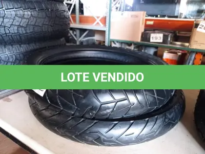 LOTE 453 - 02 PNEUS DE MOTO 90/90/21, 100/90/19. (NO ESTADO) ATENÇÃO! FAZER A VISITAÇÃO ANTES DE ARREMATAR, NÃO SABEMOS SE FUNCIONA. LEILÃO NÃO TEM GARANTIA E NEM DEVOLUÇÃO, SUJEITO A POSSÍVEIS AVARIAS VISÍVEIS/OCULTAS E/OU AUSÊNCIA DE COMPONENTES.