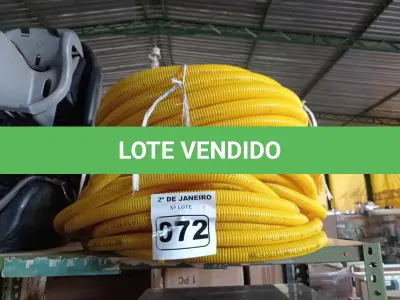 LOTE 072 - 02 ROLOS DE MANGUEIRA CORRUGADA CONDUITE NA COR AMARELO. (NO ESTADO) ATENÇÃO! FAZER A VISITAÇÃO ANTES DE ARREMATAR, NÃO SABEMOS SE FUNCIONA. LEILÃO NÃO TEM GARANTIA E NEM DEVOLUÇÃO, SUJEITO A POSSÍVEIS AVARIAS VISÍVEIS/OCULTAS E/OU AUSÊNCIA DE COMPONENTES.