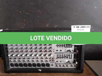 LOTE 066 - 01 MESA DE SOM MARCA EUROPOWER PMX2000. (NO ESTADO) ATENÇÃO! FAZER A VISITAÇÃO ANTES DE ARREMATAR, NÃO SABEMOS SE FUNCIONA. LEILÃO NÃO TEM GARANTIA E NEM DEVOLUÇÃO, SUJEITO A POSSÍVEIS AVARIAS VISÍVEIS/OCULTAS E/OU AUSÊNCIA DE COMPONENTES.