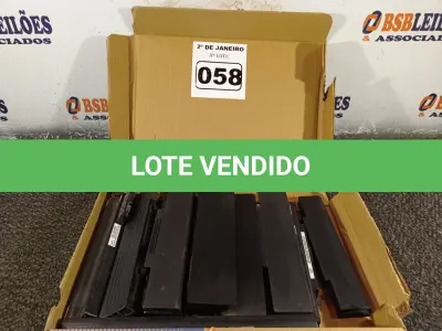 LOTE 058 - 01 CAIXA DE BATERIA P/ NOTEBOOK. (NO ESTADO) ATENÇÃO! FAZER A VISITAÇÃO ANTES DE ARREMATAR, NÃO SABEMOS SE FUNCIONA. LEILÃO NÃO TEM GARANTIA E NEM DEVOLUÇÃO, SUJEITO A POSSÍVEIS AVARIAS VISÍVEIS/OCULTAS E/OU AUSÊNCIA DE COMPONENTES.