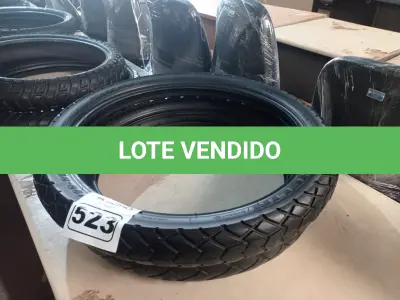 LOTE 523 - 02 PNEUS DE MOTO 90/90/21, 110/80/19. (NO ESTADO) ATENÇÃO! FAZER A VISITAÇÃO ANTES DE ARREMATAR, NÃO SABEMOS SE FUNCIONA. LEILÃO NÃO TEM GARANTIA E NEM DEVOLUÇÃO, SUJEITO A POSSÍVEIS AVARIAS VISÍVEIS/OCULTAS E/OU AUSÊNCIA DE COMPONENTES.