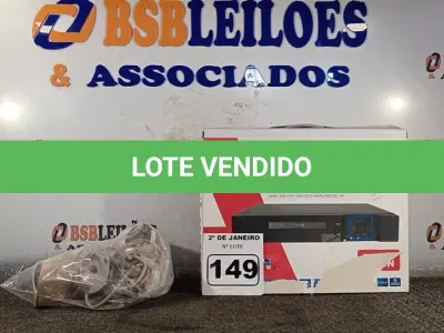 LOTE 149 - 01 DVR E 03 CÂMERAS DE SEGURANÇA. (NO ESTADO) ATENÇÃO! FAZER A VISITAÇÃO ANTES DE ARREMATAR, NÃO SABEMOS SE FUNCIONA. LEILÃO NÃO TEM GARANTIA E NEM DEVOLUÇÃO, SUJEITO A POSSÍVEIS AVARIAS VISÍVEIS/OCULTAS E/OU AUSÊNCIA DE COMPONENTES.