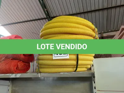 LOTE 432 - 02 ROLOS DE MANGUEIRA CORRUGADA. (NO ESTADO) ATENÇÃO! FAZER A VISITAÇÃO ANTES DE ARREMATAR, NÃO SABEMOS SE FUNCIONA. LEILÃO NÃO TEM GARANTIA E NEM DEVOLUÇÃO, SUJEITO A POSSÍVEIS AVARIAS VISÍVEIS/OCULTAS E/OU AUSÊNCIA DE COMPONENTES.
