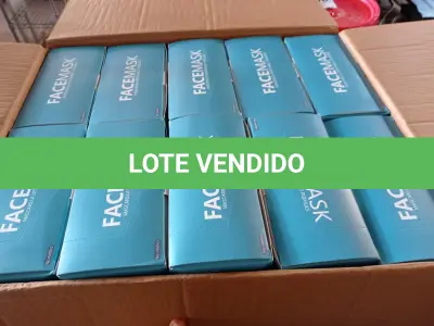 LOTE 076 - 01 CAIXA COM APROXIMADAMENTE 2.000 MASCARAS DESCARTÁVEIS VARIADAS . (NO ESTADO) ATENÇÃO! FAZER A VISITAÇÃO ANTES DE ARREMATAR, NÃO SABEMOS SE FUNCIONA. LEILÃO NÃO TEM GARANTIA E NEM DEVOLUÇÃO, SUJEITO A POSSÍVEIS AVARIAS VISÍVEIS/OCULTAS E/OU AUSÊNCIA DE COMPONENTES.