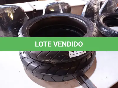 LOTE 472 - 02 PNEUS DE MOTO 120/70/17, 170/60/17. (NO ESTADO) ATENÇÃO! FAZER A VISITAÇÃO ANTES DE ARREMATAR, NÃO SABEMOS SE FUNCIONA. LEILÃO NÃO TEM GARANTIA E NEM DEVOLUÇÃO, SUJEITO A POSSÍVEIS AVARIAS VISÍVEIS/OCULTAS E/OU AUSÊNCIA DE COMPONENTES.