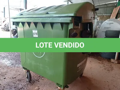 LOTE 579 - 01 CONTÊINER HDPE EN840 12000L.  (NO ESTADO) ATENÇÃO! FAZER A VISITAÇÃO ANTES DE ARREMATAR, NÃO SABEMOS SE FUNCIONA. LEILÃO NÃO TEM GARANTIA E NEM DEVOLUÇÃO, SUJEITO A POSSÍVEIS AVARIAS VISÍVEIS/OCULTAS E/OU AUSÊNCIA DE COMPONENTES.