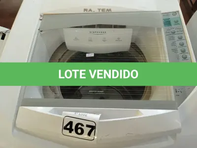 LOTE 467 - 01 MÁQUINA DE LAVAR MARCA BRASTEMP 08KG 220V. (NO ESTADO) ATENÇÃO! FAZER A VISITAÇÃO ANTES DE ARREMATAR, NÃO SABEMOS SE FUNCIONA. LEILÃO NÃO TEM GARANTIA E NEM DEVOLUÇÃO, SUJEITO A POSSÍVEIS AVARIAS VISÍVEIS/OCULTAS E/OU AUSÊNCIA DE COMPONENTES.