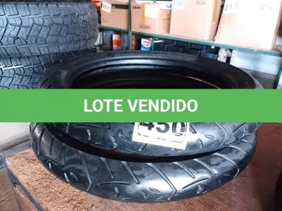 LOTE 450 - 02 PNEUS DE MOTO 100/90/19. (NO ESTADO) ATENÇÃO! FAZER A VISITAÇÃO ANTES DE ARREMATAR, NÃO SABEMOS SE FUNCIONA. LEILÃO NÃO TEM GARANTIA E NEM DEVOLUÇÃO, SUJEITO A POSSÍVEIS AVARIAS VISÍVEIS/OCULTAS E/OU AUSÊNCIA DE COMPONENTES.