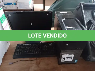 LOTE 475 - 01 CPU, 01 TECLADO E 01 MONITOR. (NO ESTADO) ATENÇÃO! FAZER A VISITAÇÃO ANTES DE ARREMATAR, NÃO SABEMOS SE FUNCIONA. LEILÃO NÃO TEM GARANTIA E NEM DEVOLUÇÃO, SUJEITO A POSSÍVEIS AVARIAS VISÍVEIS/OCULTAS E/OU AUSÊNCIA DE COMPONENTES.