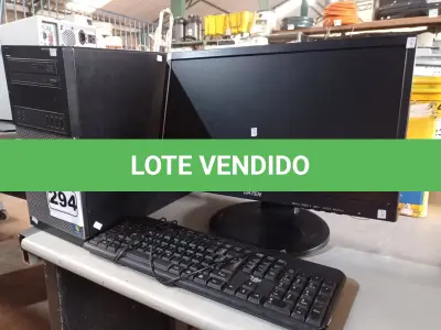 LOTE 294 - 01 CPU, 01 TECLADO E 01 MONITOR. (NO ESTADO) ATENÇÃO! FAZER A VISITAÇÃO ANTES DE ARREMATAR, NÃO SABEMOS SE FUNCIONA. LEILÃO NÃO TEM GARANTIA E NEM DEVOLUÇÃO, SUJEITO A POSSÍVEIS AVARIAS VISÍVEIS/OCULTAS E/OU AUSÊNCIA DE COMPONENTES.