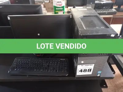 LOTE 488 - 01 CPU, 01 TECLADO E 01 MONITOR. (NO ESTADO) ATENÇÃO! FAZER A VISITAÇÃO ANTES DE ARREMATAR, NÃO SABEMOS SE FUNCIONA. LEILÃO NÃO TEM GARANTIA E NEM DEVOLUÇÃO, SUJEITO A POSSÍVEIS AVARIAS VISÍVEIS/OCULTAS E/OU AUSÊNCIA DE COMPONENTES.