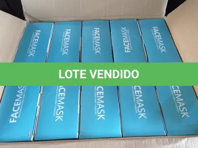 LOTE 205 - 01 CAIXA COM APROXIMADAMENTE 2.000 MASCARAS DESCARTÁVEIS VARIADAS . (NO ESTADO) ATENÇÃO! FAZER A VISITAÇÃO ANTES DE ARREMATAR, NÃO SABEMOS SE FUNCIONA. LEILÃO NÃO TEM GARANTIA E NEM DEVOLUÇÃO, SUJEITO A POSSÍVEIS AVARIAS VISÍVEIS/OCULTAS E/OU AUSÊNCIA DE COMPONENTES.