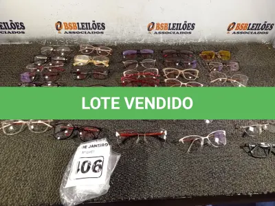 LOTE 406 - 01 LOTE COM APROXIMADAMENTE 30 ARMAÇÕES DE ÓCULOS. (NO ESTADO) ATENÇÃO! FAZER A VISITAÇÃO ANTES DE ARREMATAR, NÃO SABEMOS SE FUNCIONA. LEILÃO NÃO TEM GARANTIA E NEM DEVOLUÇÃO, SUJEITO A POSSÍVEIS AVARIAS VISÍVEIS/OCULTAS E/OU AUSÊNCIA DE COMPONENTES.