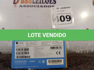 LOTE 409 - 01 CELULAR MOTOC MODELO:XT1750 8GB MARCA LENOVO. (NO ESTADO) ATENÇÃO! FAZER A VISITAÇÃO ANTES DE ARREMATAR, NÃO SABEMOS SE FUNCIONA. LEILÃO NÃO TEM GARANTIA E NEM DEVOLUÇÃO, SUJEITO A POSSÍVEIS AVARIAS VISÍVEIS/OCULTAS E/OU AUSÊNCIA DE COMPONENTES.