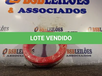 LOTE 390 - 01 ROLO DE CABO FLEXÍVEL 100M 1X2,5MM NA COR VERMELHA (NOVO). (NO ESTADO) ATENÇÃO! FAZER A VISITAÇÃO ANTES DE ARREMATAR, NÃO SABEMOS SE FUNCIONA. LEILÃO NÃO TEM GARANTIA E NEM DEVOLUÇÃO, SUJEITO A POSSÍVEIS AVARIAS VISÍVEIS/OCULTAS E/OU AUSÊNCIA DE COMPONENTES.