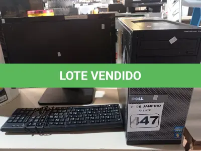 LOTE 447 - 01 CPU, 01 TECLADO E 01 MONITOR. (NO ESTADO) ATENÇÃO! FAZER A VISITAÇÃO ANTES DE ARREMATAR, NÃO SABEMOS SE FUNCIONA. LEILÃO NÃO TEM GARANTIA E NEM DEVOLUÇÃO, SUJEITO A POSSÍVEIS AVARIAS VISÍVEIS/OCULTAS E/OU AUSÊNCIA DE COMPONENTES.