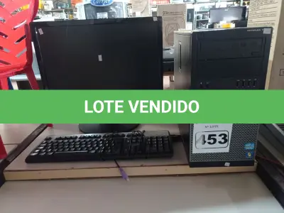 LOTE 453 - 01 CPU, 01 TECLADO E 01 MONITOR. (NO ESTADO) ATENÇÃO! FAZER A VISITAÇÃO ANTES DE ARREMATAR, NÃO SABEMOS SE FUNCIONA. LEILÃO NÃO TEM GARANTIA E NEM DEVOLUÇÃO, SUJEITO A POSSÍVEIS AVARIAS VISÍVEIS/OCULTAS E/OU AUSÊNCIA DE COMPONENTES.