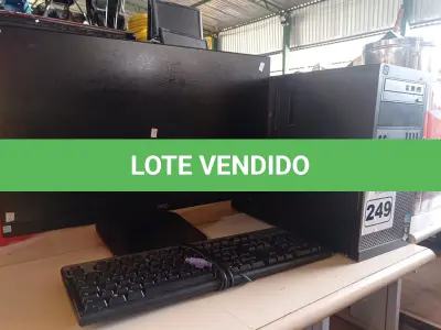LOTE 249 - 01 CPU, 01 TECLADO E 01 MONITOR. (NO ESTADO) ATENÇÃO! FAZER A VISITAÇÃO ANTES DE ARREMATAR, NÃO SABEMOS SE FUNCIONA. LEILÃO NÃO TEM GARANTIA E NEM DEVOLUÇÃO, SUJEITO A POSSÍVEIS AVARIAS VISÍVEIS/OCULTAS E/OU AUSÊNCIA DE COMPONENTES.