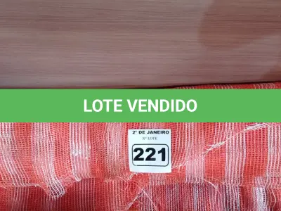 LOTE 221 - 01 LOTE COM TELAS DE PROTEÇÃO PARA OBRA. (NO ESTADO) ATENÇÃO! FAZER A VISITAÇÃO ANTES DE ARREMATAR, NÃO SABEMOS SE FUNCIONA. LEILÃO NÃO TEM GARANTIA E NEM DEVOLUÇÃO, SUJEITO A POSSÍVEIS AVARIAS VISÍVEIS/OCULTAS E/OU AUSÊNCIA DE COMPONENTES.