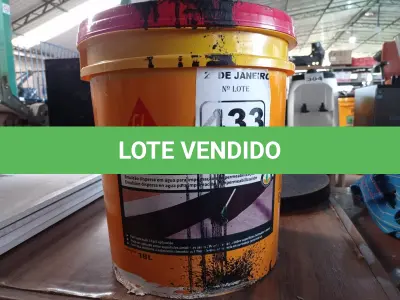 LOTE 433 - 01 GALÃO DE EMULSÃO DISPERSA EM ÁGUA PARA IMPRIMAÇÃO E IMPERMEABILIZAÇÃO IGOL ECOASFALTO SIKA. (NO ESTADO) ATENÇÃO! FAZER A VISITAÇÃO ANTES DE ARREMATAR, NÃO SABEMOS SE FUNCIONA. LEILÃO NÃO TEM GARANTIA E NEM DEVOLUÇÃO, SUJEITO A POSSÍVEIS AVARIAS VISÍVEIS/OCULTAS E/OU AUSÊNCIA DE COMPONENTES.