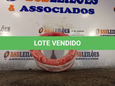 LOTE 330 - 01 ROLO DE CABO FLEXÍVEL 100M 1X2,5MM NA COR VERMELHA (NOVO). (NO ESTADO) ATENÇÃO! FAZER A VISITAÇÃO ANTES DE ARREMATAR, NÃO SABEMOS SE FUNCIONA. LEILÃO NÃO TEM GARANTIA E NEM DEVOLUÇÃO, SUJEITO A POSSÍVEIS AVARIAS VISÍVEIS/OCULTAS E/OU AUSÊNCIA DE COMPONENTES.