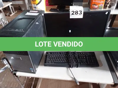 LOTE 283 - 01 CPU, 01 TECLADO E 01 MONITOR. (NO ESTADO) ATENÇÃO! FAZER A VISITAÇÃO ANTES DE ARREMATAR, NÃO SABEMOS SE FUNCIONA. LEILÃO NÃO TEM GARANTIA E NEM DEVOLUÇÃO, SUJEITO A POSSÍVEIS AVARIAS VISÍVEIS/OCULTAS E/OU AUSÊNCIA DE COMPONENTES.