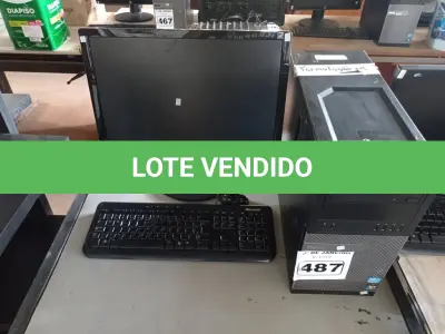 LOTE 487 - 01 CPU, 01 TECLADO E 01 MONITOR. (NO ESTADO) ATENÇÃO! FAZER A VISITAÇÃO ANTES DE ARREMATAR, NÃO SABEMOS SE FUNCIONA. LEILÃO NÃO TEM GARANTIA E NEM DEVOLUÇÃO, SUJEITO A POSSÍVEIS AVARIAS VISÍVEIS/OCULTAS E/OU AUSÊNCIA DE COMPONENTES.