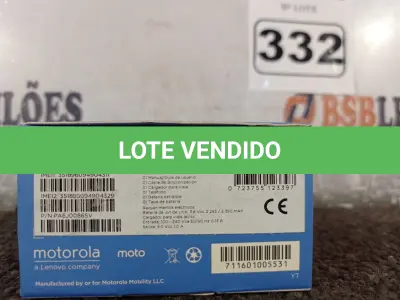 LOTE 332 - 01 CELULAR MOTOC MODELO:XT1750 8GB MARCA LENOVO. (NO ESTADO) ATENÇÃO! FAZER A VISITAÇÃO ANTES DE ARREMATAR, NÃO SABEMOS SE FUNCIONA. LEILÃO NÃO TEM GARANTIA E NEM DEVOLUÇÃO, SUJEITO A POSSÍVEIS AVARIAS VISÍVEIS/OCULTAS E/OU AUSÊNCIA DE COMPONENTES.