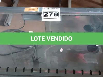 LOTE 278 - 01 ESTUFA ELÉTRICA PARA SALGADOS. (NO ESTADO) ATENÇÃO! FAZER A VISITAÇÃO ANTES DE ARREMATAR, NÃO SABEMOS SE FUNCIONA. LEILÃO NÃO TEM GARANTIA E NEM DEVOLUÇÃO, SUJEITO A POSSÍVEIS AVARIAS VISÍVEIS/OCULTAS E/OU AUSÊNCIA DE COMPONENTES.