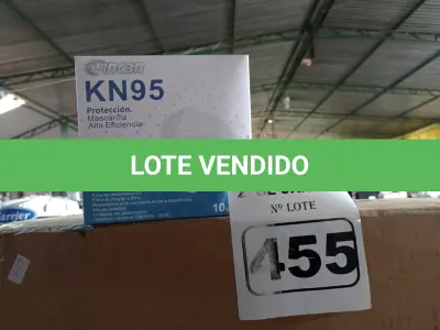 LOTE 455 - 01 CAIXA COM APROXIMADAMENTE 1.000 MASCARAS DESCARTÁVEIS KN95 . (NO ESTADO) ATENÇÃO! FAZER A VISITAÇÃO ANTES DE ARREMATAR, NÃO SABEMOS SE FUNCIONA. LEILÃO NÃO TEM GARANTIA E NEM DEVOLUÇÃO, SUJEITO A POSSÍVEIS AVARIAS VISÍVEIS/OCULTAS E/OU AUSÊNCIA DE COMPONENTES.