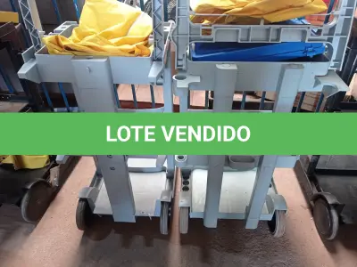 LOTE 297 - 02 CARRINHOS PARA LIMPEZA INDUSTRIAL INCOMPLETO. (NO ESTADO) ATENÇÃO! FAZER A VISITAÇÃO ANTES DE ARREMATAR, NÃO SABEMOS SE FUNCIONA. LEILÃO NÃO TEM GARANTIA E NEM DEVOLUÇÃO, SUJEITO A POSSÍVEIS AVARIAS VISÍVEIS/OCULTAS E/OU AUSÊNCIA DE COMPONENTES.