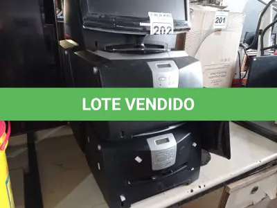 LOTE 202 - 05 IMPRESSORAS LEXMARK E342N E 05 MONITORES MARCAS E MODELOS DIVERSOS PARA RETIRADA DE PEÇAS. (NO ESTADO) ATENÇÃO! FAZER A VISITAÇÃO ANTES DE ARREMATAR, NÃO SABEMOS SE FUNCIONA. LEILÃO NÃO TEM GARANTIA E NEM DEVOLUÇÃO, SUJEITO A POSSÍVEIS AVARIAS VISÍVEIS/OCULTAS E/OU AUSÊNCIA DE COMPONENTES.