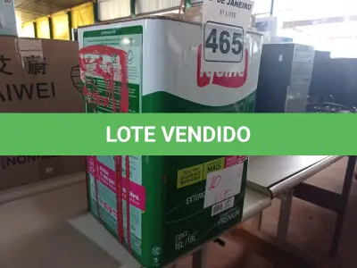 LOTE 465 - 01 LATA DE TINTA IQUINE DIAPISO 18L NA COR VERMELHA. (NO ESTADO) ATENÇÃO! FAZER A VISITAÇÃO ANTES DE ARREMATAR, NÃO SABEMOS SE FUNCIONA. LEILÃO NÃO TEM GARANTIA E NEM DEVOLUÇÃO, SUJEITO A POSSÍVEIS AVARIAS VISÍVEIS/OCULTAS E/OU AUSÊNCIA DE COMPONENTES.