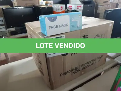 LOTE 466 - 01 CAIXA COM APROXIMADAMENTE 2.000 MASCARAS DESCARTÁVEIS VARIADAS. (NO ESTADO) ATENÇÃO! FAZER A VISITAÇÃO ANTES DE ARREMATAR, NÃO SABEMOS SE FUNCIONA. LEILÃO NÃO TEM GARANTIA E NEM DEVOLUÇÃO, SUJEITO A POSSÍVEIS AVARIAS VISÍVEIS/OCULTAS E/OU AUSÊNCIA DE COMPONENTES.