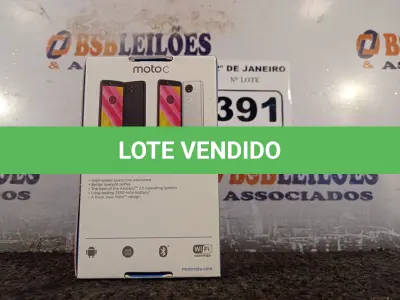 LOTE 391 - 01 CELULAR MOTOC MODELO:XT1750 8GB MARCA LENOVO. (NO ESTADO) ATENÇÃO! FAZER A VISITAÇÃO ANTES DE ARREMATAR, NÃO SABEMOS SE FUNCIONA. LEILÃO NÃO TEM GARANTIA E NEM DEVOLUÇÃO, SUJEITO A POSSÍVEIS AVARIAS VISÍVEIS/OCULTAS E/OU AUSÊNCIA DE COMPONENTES.