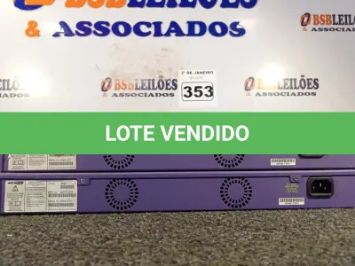 LOTE 353 - 02 SWITCHES CADA COM 48 PORTAS. (NO ESTADO) ATENÇÃO! FAZER A VISITAÇÃO ANTES DE ARREMATAR, NÃO SABEMOS SE FUNCIONA. LEILÃO NÃO TEM GARANTIA E NEM DEVOLUÇÃO, SUJEITO A POSSÍVEIS AVARIAS VISÍVEIS/OCULTAS E/OU AUSÊNCIA DE COMPONENTES.