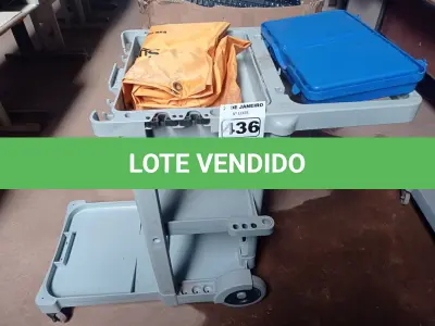 LOTE 436 - 01 CARRINHO PARA LIMPEZA INDUSTRIAL INCOMPLETO. (NO ESTADO) ATENÇÃO! FAZER A VISITAÇÃO ANTES DE ARREMATAR, NÃO SABEMOS SE FUNCIONA. LEILÃO NÃO TEM GARANTIA E NEM DEVOLUÇÃO, SUJEITO A POSSÍVEIS AVARIAS VISÍVEIS/OCULTAS E/OU AUSÊNCIA DE COMPONENTES.