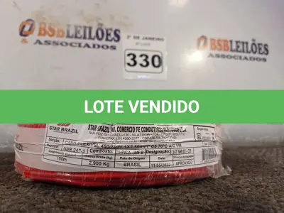 LOTE 330 - 01 ROLO DE CABO FLEXÍVEL 100M 1X2,5MM NA COR VERMELHA (NOVO). (NO ESTADO) ATENÇÃO! FAZER A VISITAÇÃO ANTES DE ARREMATAR, NÃO SABEMOS SE FUNCIONA. LEILÃO NÃO TEM GARANTIA E NEM DEVOLUÇÃO, SUJEITO A POSSÍVEIS AVARIAS VISÍVEIS/OCULTAS E/OU AUSÊNCIA DE COMPONENTES.