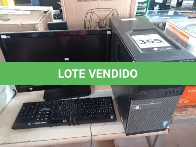 LOTE 355 - 01 CPU, 01 TECLADO E 01 MONITOR. (NO ESTADO) ATENÇÃO! FAZER A VISITAÇÃO ANTES DE ARREMATAR, NÃO SABEMOS SE FUNCIONA. LEILÃO NÃO TEM GARANTIA E NEM DEVOLUÇÃO, SUJEITO A POSSÍVEIS AVARIAS VISÍVEIS/OCULTAS E/OU AUSÊNCIA DE COMPONENTES.