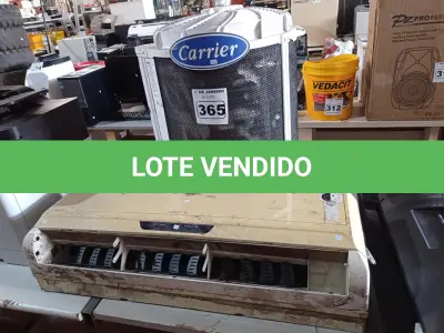 LOTE 365 - 01 CONDENSADORA E 01 EVAPORADORA MARCA CARRIER 18000BTUS. (NO ESTADO) ATENÇÃO! FAZER A VISITAÇÃO ANTES DE ARREMATAR, NÃO SABEMOS SE FUNCIONA. LEILÃO NÃO TEM GARANTIA E NEM DEVOLUÇÃO, SUJEITO A POSSÍVEIS AVARIAS VISÍVEIS/OCULTAS E/OU AUSÊNCIA DE COMPONENTES.