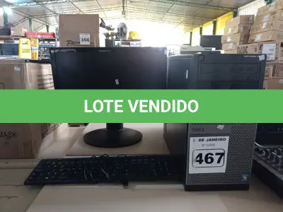 LOTE 467 - 01 CPU, 01 TECLADO E 01 MONITOR. (NO ESTADO) ATENÇÃO! FAZER A VISITAÇÃO ANTES DE ARREMATAR, NÃO SABEMOS SE FUNCIONA. LEILÃO NÃO TEM GARANTIA E NEM DEVOLUÇÃO, SUJEITO A POSSÍVEIS AVARIAS VISÍVEIS/OCULTAS E/OU AUSÊNCIA DE COMPONENTES.