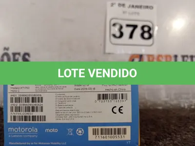 LOTE 378 - 01 CELULAR MOTOC MODELO:XT1750 8GB MARCA LENOVO. (NO ESTADO) ATENÇÃO! FAZER A VISITAÇÃO ANTES DE ARREMATAR, NÃO SABEMOS SE FUNCIONA. LEILÃO NÃO TEM GARANTIA E NEM DEVOLUÇÃO, SUJEITO A POSSÍVEIS AVARIAS VISÍVEIS/OCULTAS E/OU AUSÊNCIA DE COMPONENTES.