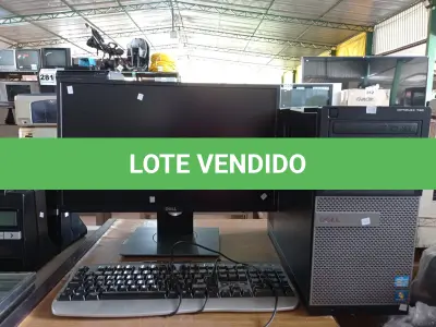 LOTE 326 - 01 CPU, 01 TECLADO E 01 MONITOR. (NO ESTADO) ATENÇÃO! FAZER A VISITAÇÃO ANTES DE ARREMATAR, NÃO SABEMOS SE FUNCIONA. LEILÃO NÃO TEM GARANTIA E NEM DEVOLUÇÃO, SUJEITO A POSSÍVEIS AVARIAS VISÍVEIS/OCULTAS E/OU AUSÊNCIA DE COMPONENTES.