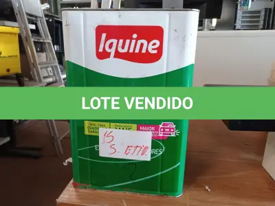 LOTE 225 - 01 LATA DE TINTA IQUINE DIAPISO 18L COR VERMELHO. (NO ESTADO) ATENÇÃO! FAZER A VISITAÇÃO ANTES DE ARREMATAR, NÃO SABEMOS SE FUNCIONA. LEILÃO NÃO TEM GARANTIA E NEM DEVOLUÇÃO, SUJEITO A POSSÍVEIS AVARIAS VISÍVEIS/OCULTAS E/OU AUSÊNCIA DE COMPONENTES.
