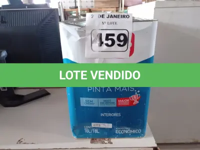 LOTE 459 - 01 LATA DE TINTA IQUINE DIATEX PINTA MAIS 18L FOSCO BASE “P”. (NO ESTADO) ATENÇÃO! FAZER A VISITAÇÃO ANTES DE ARREMATAR, NÃO SABEMOS SE FUNCIONA. LEILÃO NÃO TEM GARANTIA E NEM DEVOLUÇÃO, SUJEITO A POSSÍVEIS AVARIAS VISÍVEIS/OCULTAS E/OU AUSÊNCIA DE COMPONENTES.