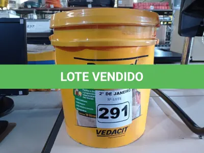 LOTE 291 - 01 GALÃO DE DESMOLDANTE DESMOL CD PARA CONCRETO A SER REVESTIDO DE 18L MARCA VEDACIT. (NO ESTADO) ATENÇÃO! FAZER A VISITAÇÃO ANTES DE ARREMATAR, NÃO SABEMOS SE FUNCIONA. LEILÃO NÃO TEM GARANTIA E NEM DEVOLUÇÃO, SUJEITO A POSSÍVEIS AVARIAS VISÍVEIS/OCULTAS E/OU AUSÊNCIA DE COMPONENTES.